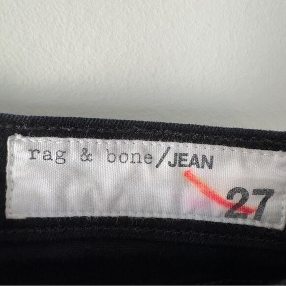 Rag & Bone Lace Up Skinny Jeans Black Coal cotton blend casual pockets high rise - Picture 9 of 13